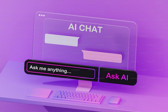 An AI chat widget with an Ask me anything field and Ask AI button