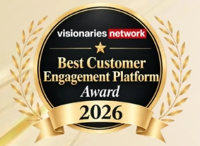 Visionaries Network Best Customer Engagement Platform Award 2026 badge